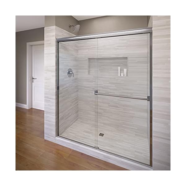Basco Shower Door Classic Sliding Shower Door, Chrome,Silver Madcity