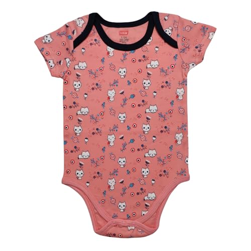 Image of LuvLap Baby Boys & Girls 100% Cotton Half Sleeve Romper /Bodysuit, Pack Of 3