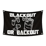 Blackout or Backout Flag 3x5 Feet Banner Funny Poster Durable Cool Tapestry Man Cave Wall Decor with...