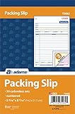 Adams Packing Slip Book, 3-Part, Carbonless, 5-9/16 x 7-5/16 Inches, 50 Sets per Pad (T5082) White/Canary/Pink