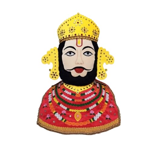 Image of AVS Hindu Religious God Soft Toy Kids | Home Decor Hindu God Lord Khatu Shyam Baba | Stuffed Toys for Boys & Girls Toy for Car Dashboard, Temple & Gifting (35cm)
