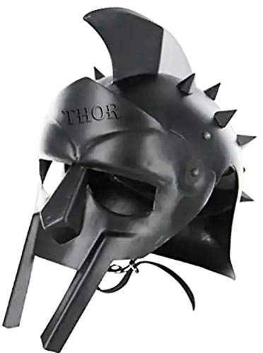 THOR INSTRUMENTS Maximus Gladiator Armor Helmet Black Medieval Gift