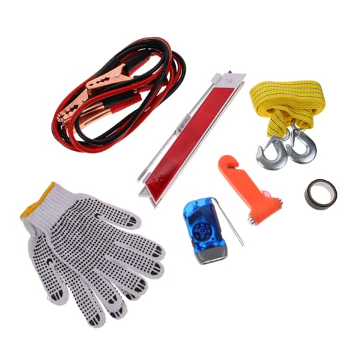 Zerodeko Kit D'assistance Routière Multifonction 8 Pièces Pour Voiture, Trousse D'outils Automobile Compacte, Sécurité Véhicule Usage Urgence, Inspection Et Dépannage Rapide