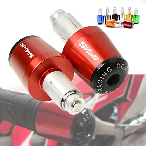 Extremos de manillar para Suzuki SV650 en aluminio naranja anodizado 3