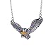 LKYGKI Harfang des Neiges Collier Pigeon Voyageur Ailes D'Oiseau Voyageur Paix Antique Pendentif en Argent Bijoux Vintage en Gros