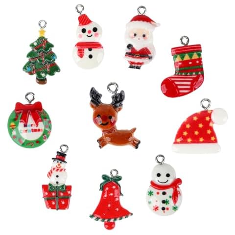30pcs Christmas Resin Miniature Ornaments Cover