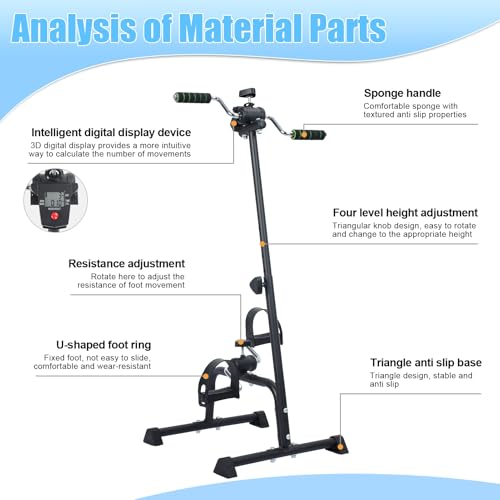 Ejercitador de Pedal Ajustable con Monitor LCD miniatura 5
