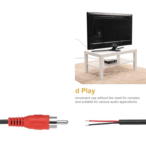Cable de altavoz RCA a cable desnudo para instalar altavoces de audio doméstico 5