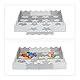 Relaxdays Puzzlematte 52-teilig, EVA Schaumstoff, schadstofffrei, 1,4 m², Spielmatte mit Rand, versch. Motive, grau/weiß