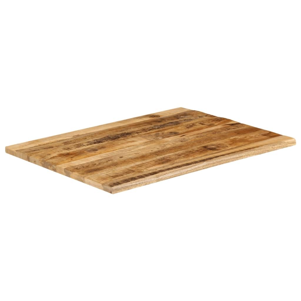 Homgoday Dessus de Table 110x80x2,5cm Bord Vif Bois Massif manguier Brut, Plateau de Table pour Table à Manger, Bureau Réglable en Hauteur, Table de Bar, Table Basse
