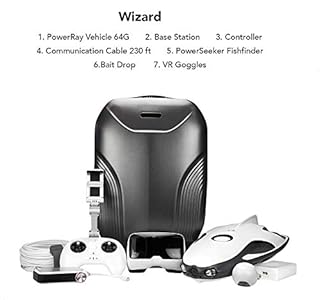 ADZHY Underwater Drone, PRW10 Wizard Underwater Drone with 4K UHD Camera, Fish Finder and VR Goggles for Diving and Boating. NO CABLES, NO HASSLE!,Wizard