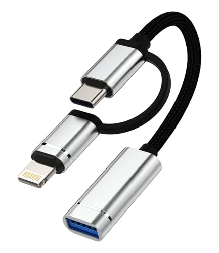 Câble OTG USB C mâle vers USB A femelle pour iPhone 15, connectez clé USB ou appareil photo