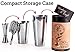 Mixology Cocktail Shaker Boston Shaker Set Professional Weighted Martini Shakers, Strainer and Japanese Jigger, Portable Bar Set for Drink Mixer Bartending, Exclusive Recipes Cards (Silver)