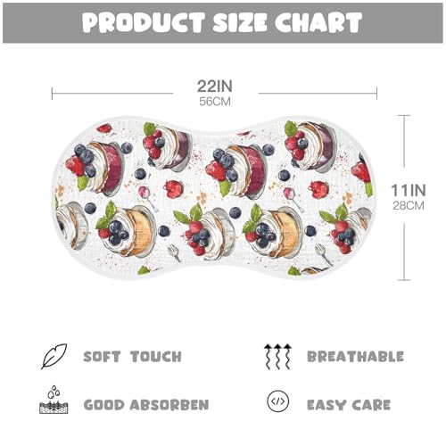 vvfelixl Baby Burp Cloths Sketchy Dessert Baby Newborn Cotton Burping Cloths Set Babys Washcloths 4 Pack2