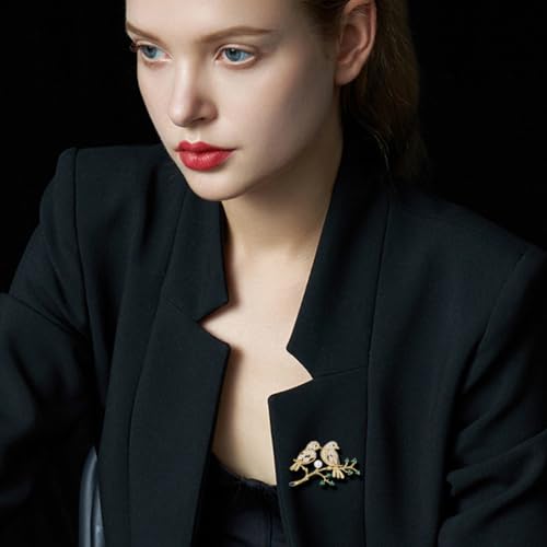Image of Animal Brooch for Women Girls 18k Gold Plated Animal Brooch Pin Rhinestone Animal Brooch Lapel Pin Jewelry Thanksgiving Day Birthday Wedding Gifts for Mom Wife