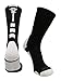 TCK Sports Midline Lacrosse Logo Crew Socks (Black/White, Medium)