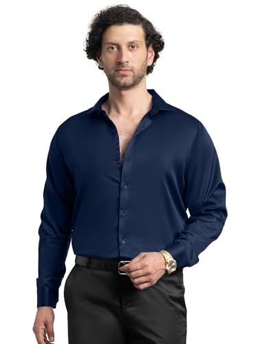 Image of CVC Mens Satin Regular Fit Formal Shirt.