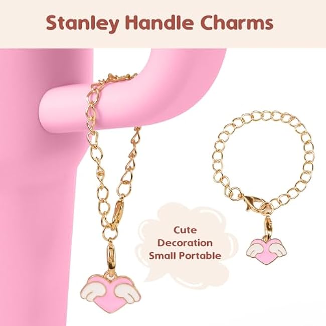 Stanley Cup Accessories Set,with 2 Pcs 0.4inch Straw Cover,1 Silicone Protective Boot,3 Pcs Silicone Spill Proof Stopper,1 Handle Charm,for Stanley Cup 30&40 OZ Tumbler Accessories Decorate