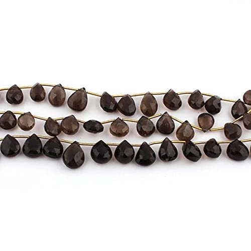 Pear Drop Beads 10mm en quartz fumé pour imaginer vos bijoux de soirée