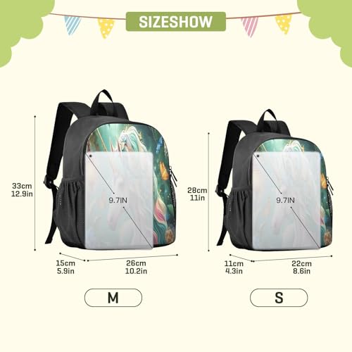 RunningBear Floral Unicorn Butterfly Teal Kids Backpack for Boys Girls Lightweight Nursery Travel Bag for School Travel2