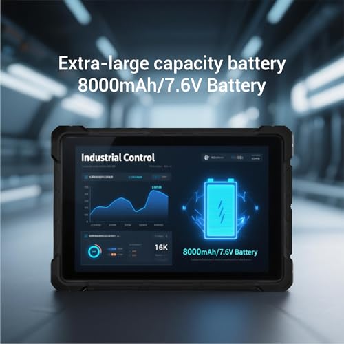 Image of Rugged Tablet PC Win11 Pro Industrial Tablet, N4120 CPU 8GB RAM 128GB SSD, IP67 Waterproof Outdoor PC with 10.1 inch Sunlight Readable 1920x1200 Display, 8000mAh, WiFi 5, HDMI, RS232, 2 USB3.0