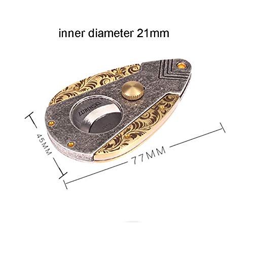 Amazon｜レザーコート付きシガーカッターステンレススチールダブル