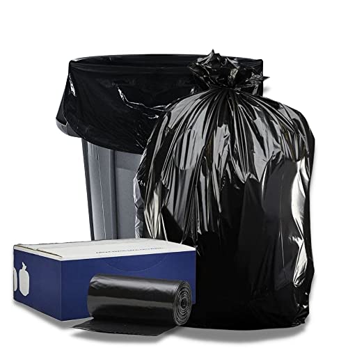 Plasticplace 65 Gallon Trash Bags │ 2.7 Mil │ Black Heavy Duty Garbage Can Liners │ 50” x 48” (25 Count) (W65LDB225A) #1