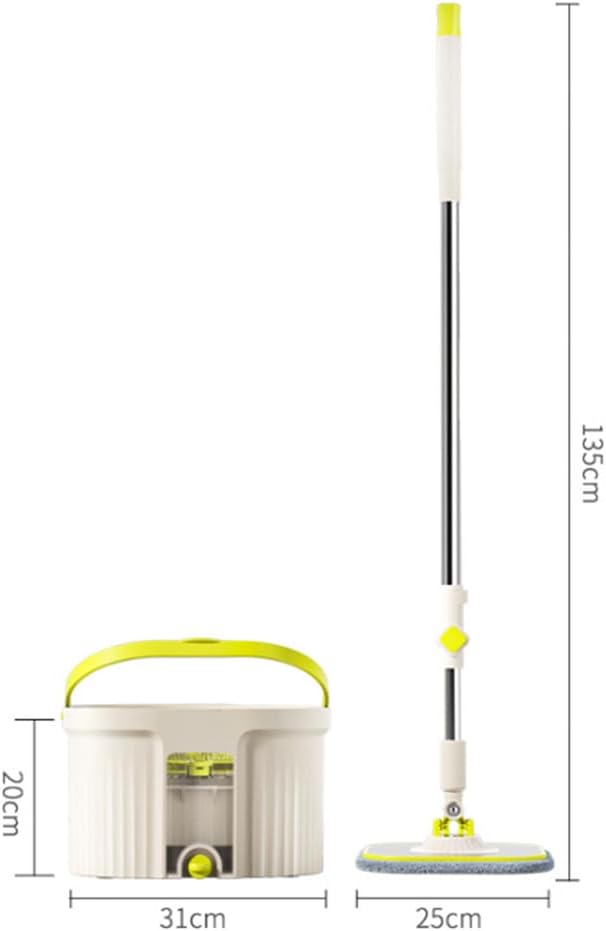 Flat Mop with Bucket, Hands-Free Self-Wringing, Extra Large Mop Head, No-Touch Rinsing, Wet/Dry One-Pull Clean for All Floors – Household Lazy Cleaning Kit