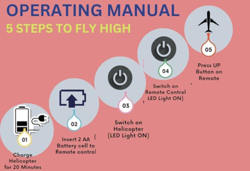 Image of Toy Plastic Helicopter Remote Control Helifor 6 + Years Boys Indoor and Outdoor Helicopter, Palm Sensing Helicopteer with led Lights (Pack of 1)