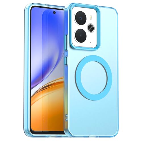 Pzwoxukhov Compatible with Realme 14 5G Case Cover,Compatible with Magsafe,Shockproof Magnetic Phone Case，Compatible with Realme 14 5G Case Blue