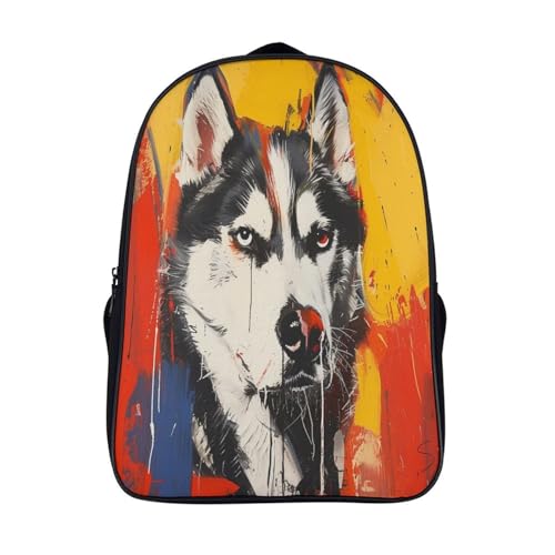 Sac à dos d'école Huskies pour garçons et filles 40x28x16cm
