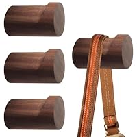 Wooden Coat Hooks, 4 Pack Wall Mounted Door Hooks Wooden Coat Rack Wall Hangers Handmade Craft Wood Hook for Hanging Coats, Towels, Jackets Scarves and Headphone in Bedroom, Living Room(COLOR:wood)