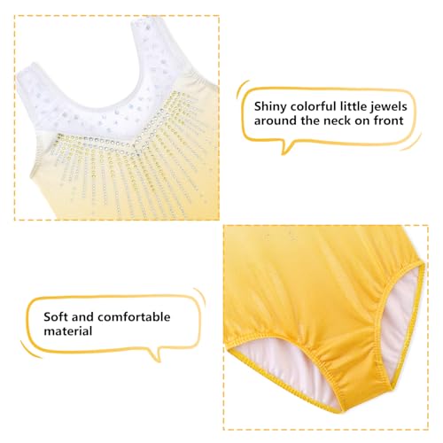 Image of DAXIANG Gymnastics Leotard Rainbow Stripes Ballet Tutu 2-15 Years
