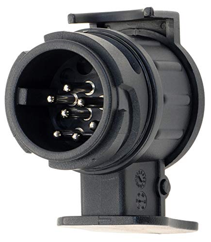 valonic 13 pin to 7 pin towing adaptor - car to trailer, adapter 13 to 7 - for caravan, electrics, bar, black - Image 2