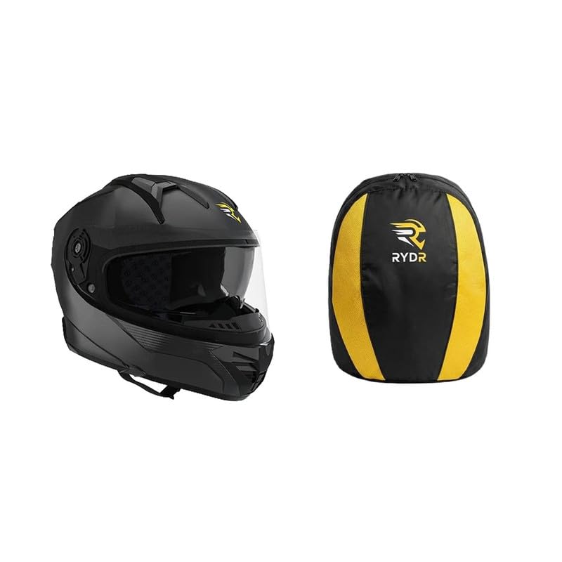 Rydr AC Black Dual - Flip Full Face Helmet for Men & Women | Durable Outer Shell with Soft Inner Padding, Lightweight Design for Safe & Comfortable Daily Bike and Scooter Riding-image-25