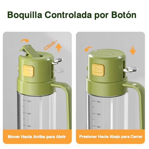 Miniatura 4 de Pulverizador Aceite Spray 2 en 1, 500ml Aceitera Spray Vidrio Borosilicato – Dispensador Aceite Antigoteo para Freidora de Aire, Cocina, Barbacoa, Ensaladas