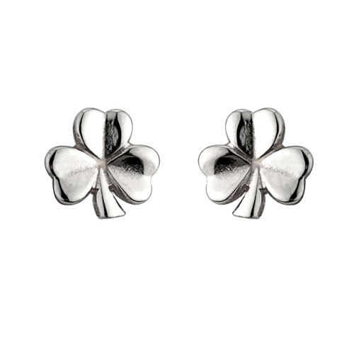 Solvar Shamrock Earrings Sterling Silver Studs Made in Ireland