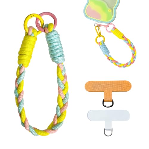 Image of KIMAGIC Korean Dopamine Phone Wrist Strap - Handmade Thickened Phone Lanyard, Anti-Drop Hands-Free Charm