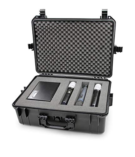 Studiocase 23 inch Customizable Wireless Microphone System Hard Case fits Sennheiser, Shure, Audio-Technica, Nady, VocoPro, AKG Receiver, Body Transmitter, UHF Headset, Lavalier and Handheld Mics Studiocase 23 inch Customizable Wireless Microphone System Hard Case fits Sennheiser, Shure, Audio-Technica, Nady, VocoPro, AKG Receiver, Body Transmitter, UHF Headset, Lavalier and Handheld Mics