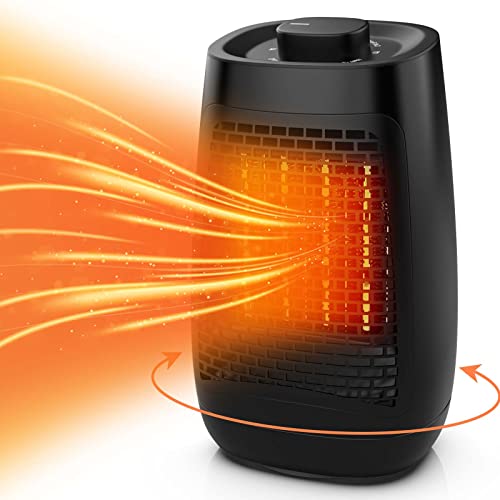 Chauffage d'appoint, Mini Chauffage Soufflant Ceramique 1500W Chauffage Electrique Economique Radiateur Soufflant Salle de Bain avec Protection Contre la Surchauffe pour Bureau Salon Cover