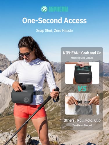 Image of niphean IPX7 Waterproof Fanny Pack, Magnetic One-Hand Closure Dry Bag | Durable Waterproof Bag, for Kayaking, Paddle Boarding, Beach Cruise Essentials, 2.5L /7.5L Phone Pouch Dry Bags for Men Women