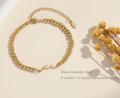 morniface Wave Bracelet for Best Friend Bestie Soul Sister ，Birthday Gifts, Daughter Bracelets, Mothers Day Gifts4