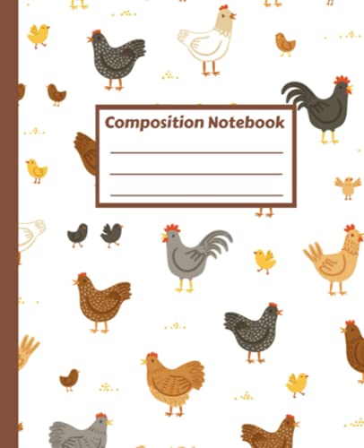 Composition Notebook: Chickens Wide Ruled | Cute Chicken Notebook | School Notebook | 7.5 x 9.25 | 100 Lined Pages image 2