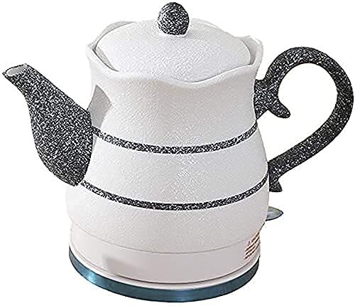 Elektrischer Wasserkocher Elektrischer Heißwasser-Teekessel,Elektrische Keramik Weißer Wasserkocher Teekanne,Kabellos…