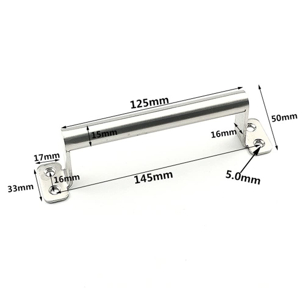 WANLIAN Maniglia in acciaio inox semplice e moderna maniglia per porta cassetto 125 mm armadio armadio maniglia per porta scorrevole argento