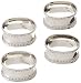 Elegance Beaded Oval Napkin Rings, Set of 4