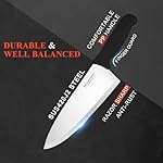 8 inch Japanese High Carbon Stainless Steel Chef Knife, Professional Extra Sharp Wide Cook Knife with Non-slip Ergonomic Handle, for Kitchen Home Restaurant - Image 3