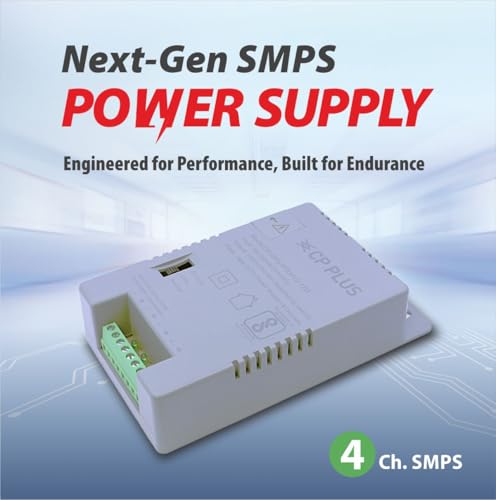 Image of CP PLUS 4 Channel CCTV Power Supply SMPS |12V 3A High Efficiency Adapter with LED Indicators| EMI Filter| Overload & Short Circuit Protection| Use for Video Surveillance Cameras| CP-DPS-PD04V2-12D