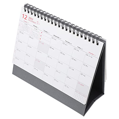 Tomaibaby 2022 Nouvelle Année Calendrier De Bureau Debout Table Calendrier Calendrier Livre Agenda Planner Calendrier pour La Planification Et Notant De Noël Décoration De Table Blanc XL Cover