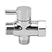Brass 3 Way Water Diverter, Brass Shower Arm Diverter Valve Water Separator 3 Way Universal Bathroom System Component Replacement Part